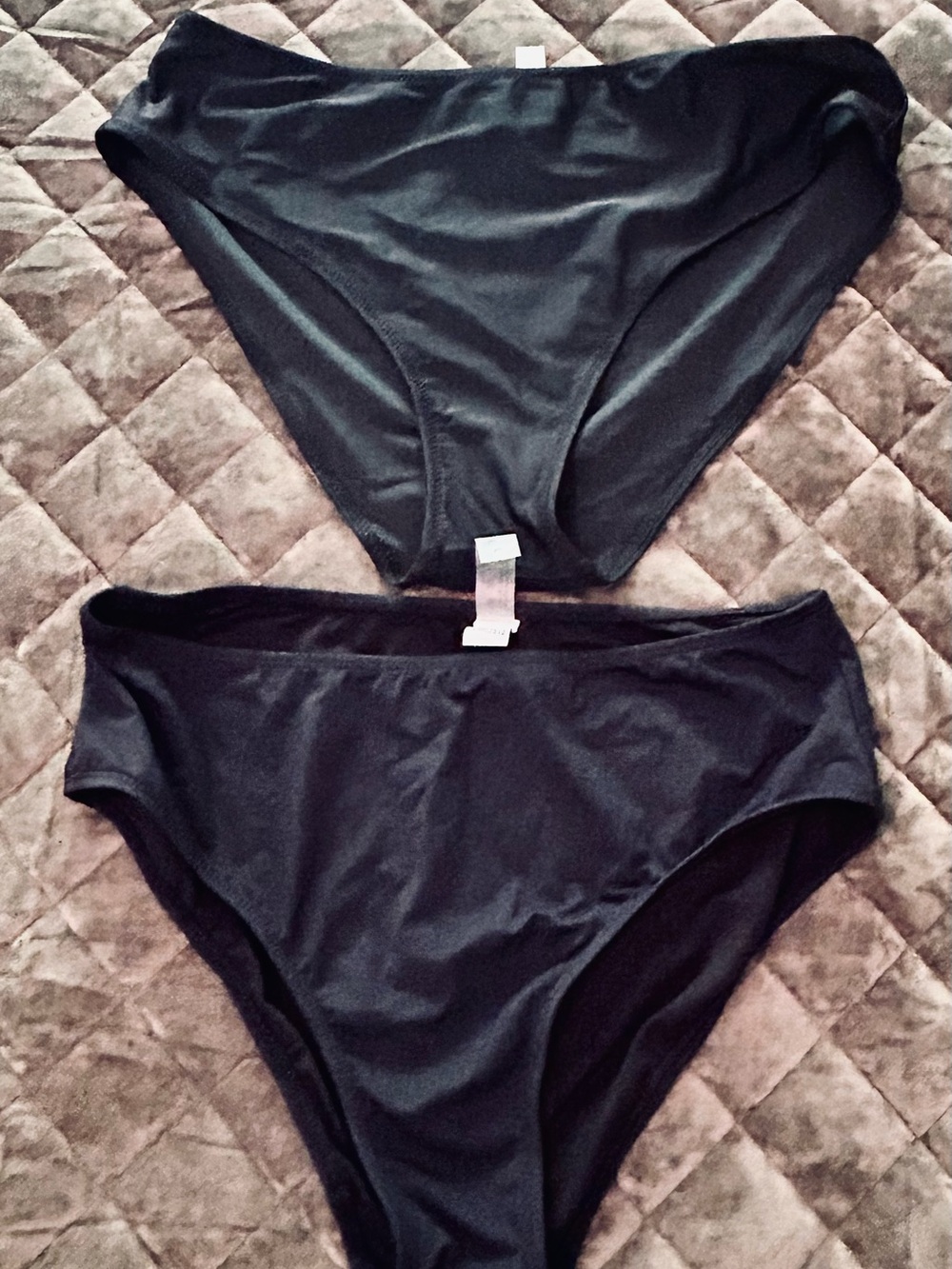 Bundle of 2 Classic High-Waist Black Swim Bikini Bottoms